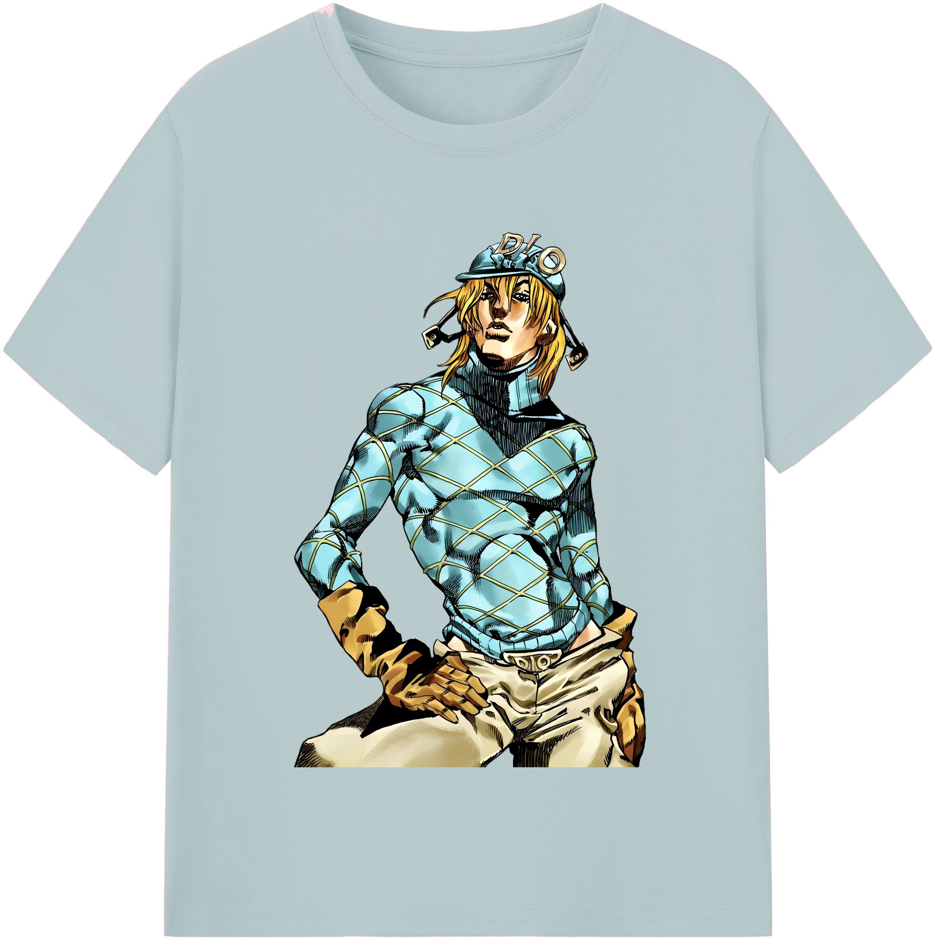 （画像用） ジョジョの奇妙な冒険 ディオ?ブランドー JoJo's Bizarre Adventure Dio Brando 綿100％半袖Tシャツ（フロントプリント）